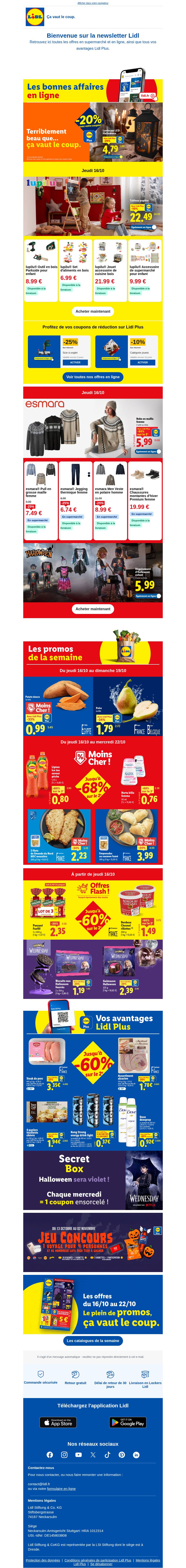 Dernières promo Lidl