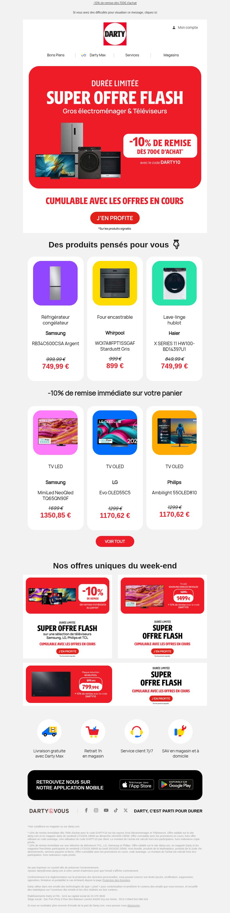 Dernières promo Darty