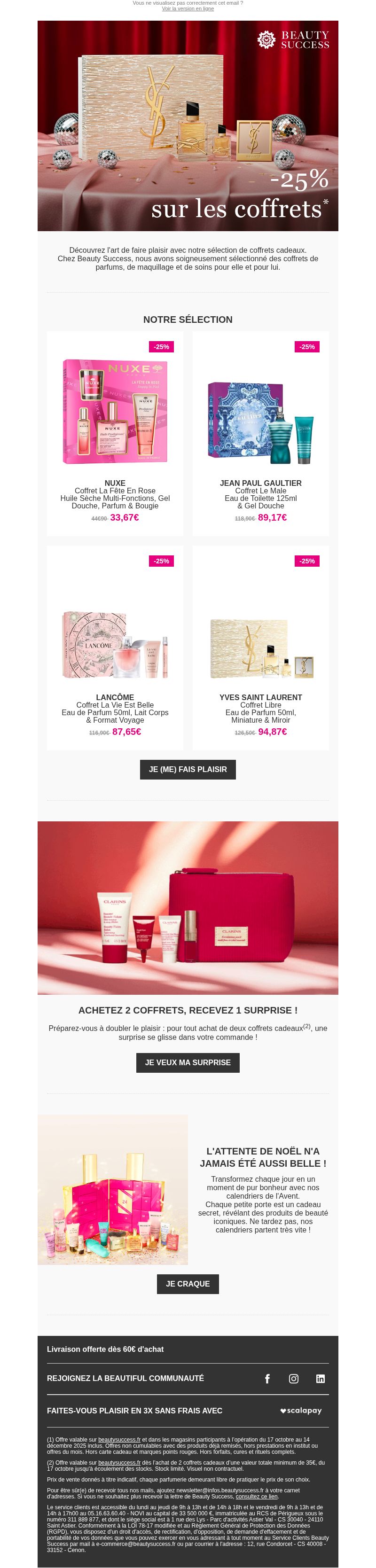 Dernières promo Beauty Success