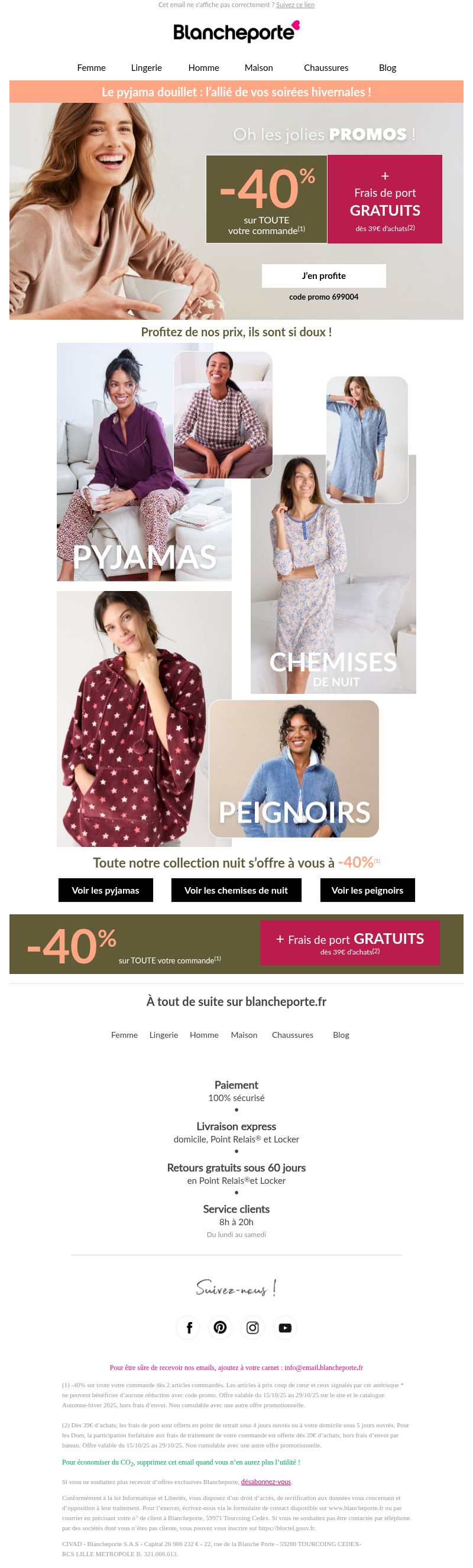 Dernières promo Blancheporte