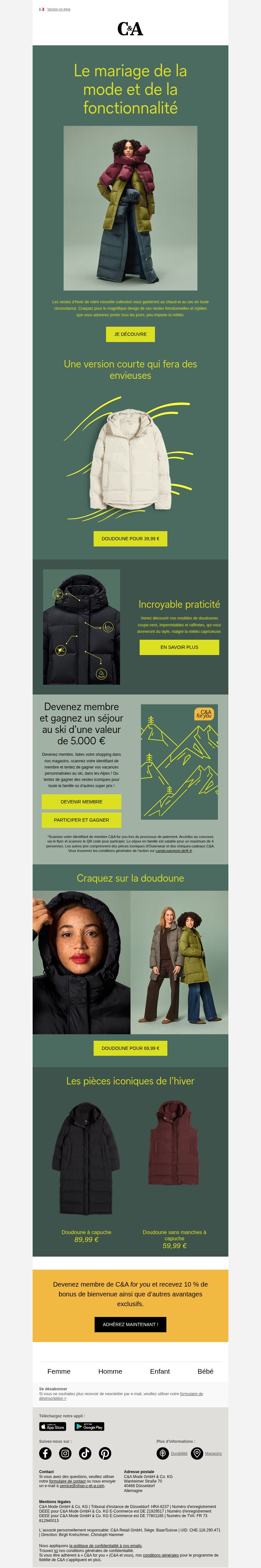 Dernières promo C&A