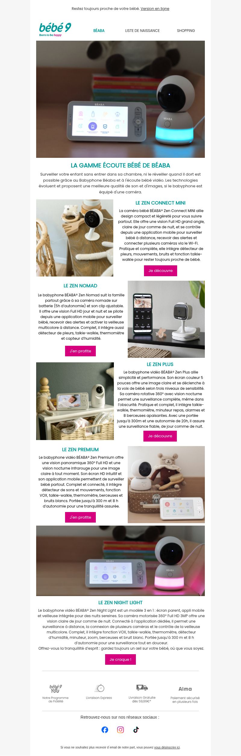Dernières promo Bébé9
