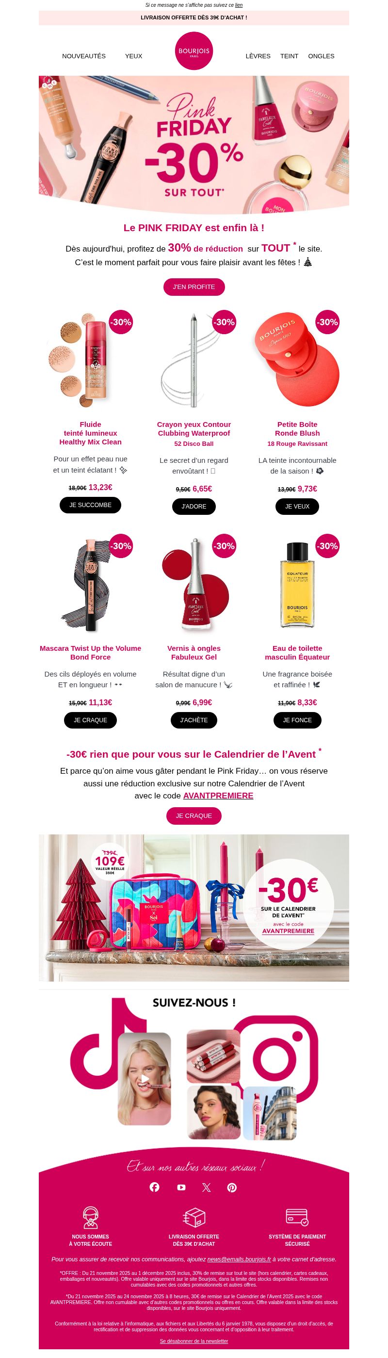 Dernières promo Bourjois