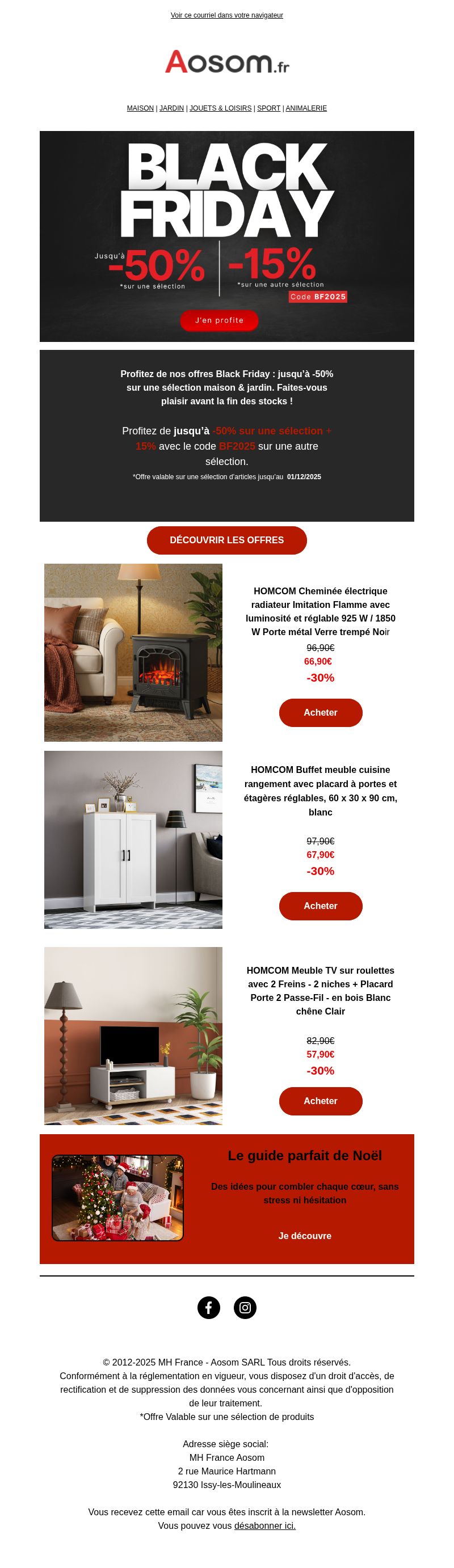 Dernières promo Aosom