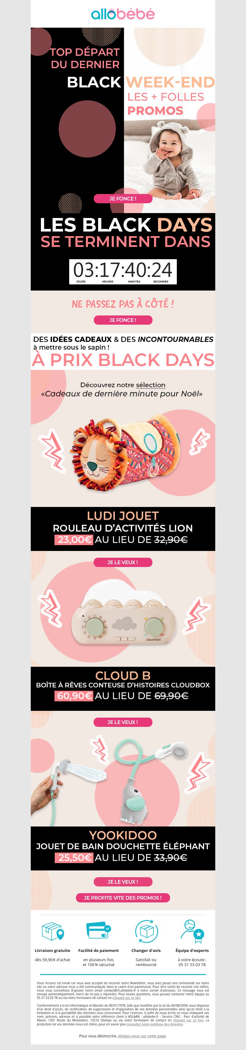 Dernières promo Allobébé