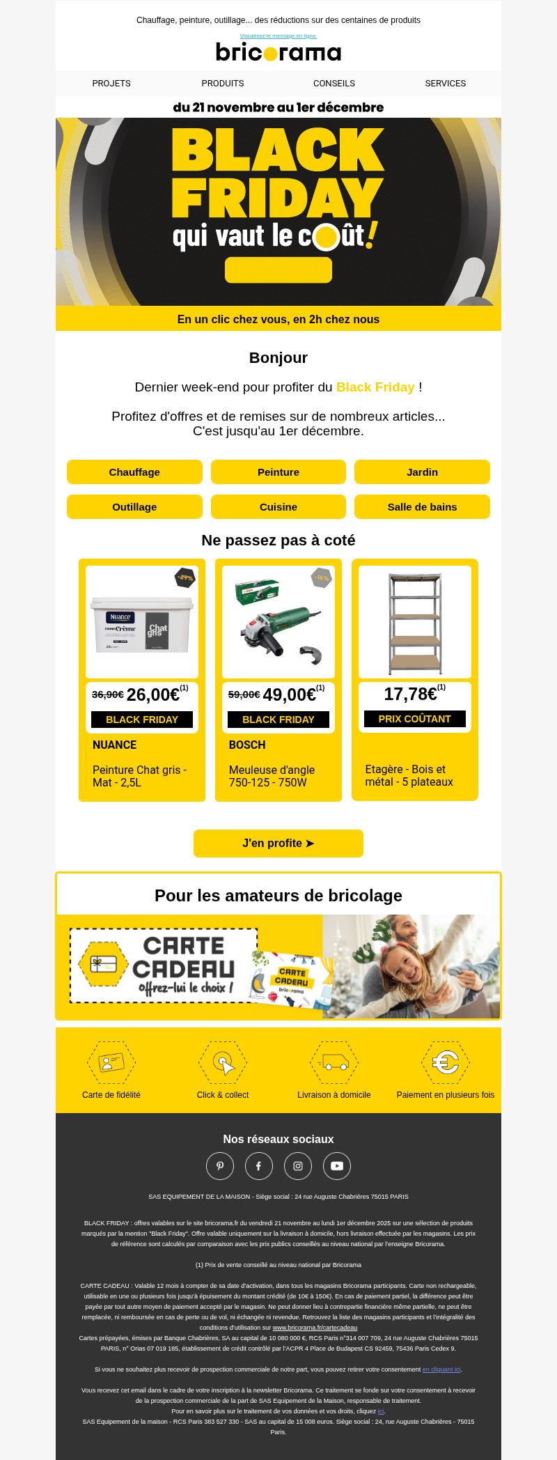 Dernières promo Bricorama