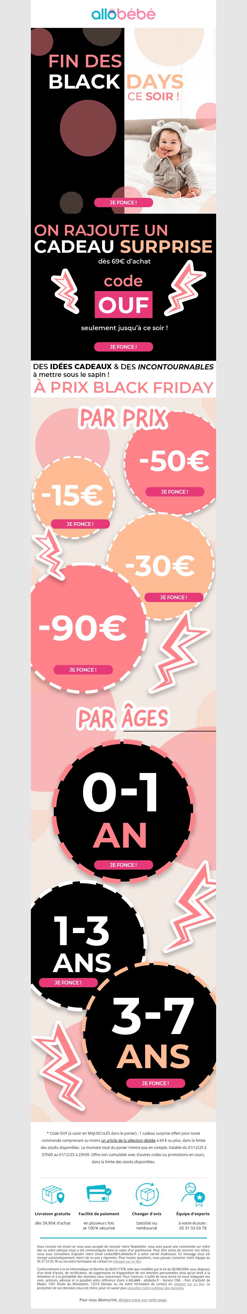 Dernières promo Allobébé