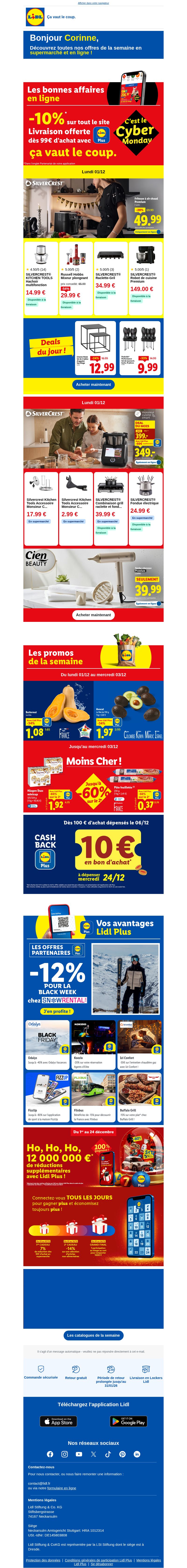 Dernières promo Lidl