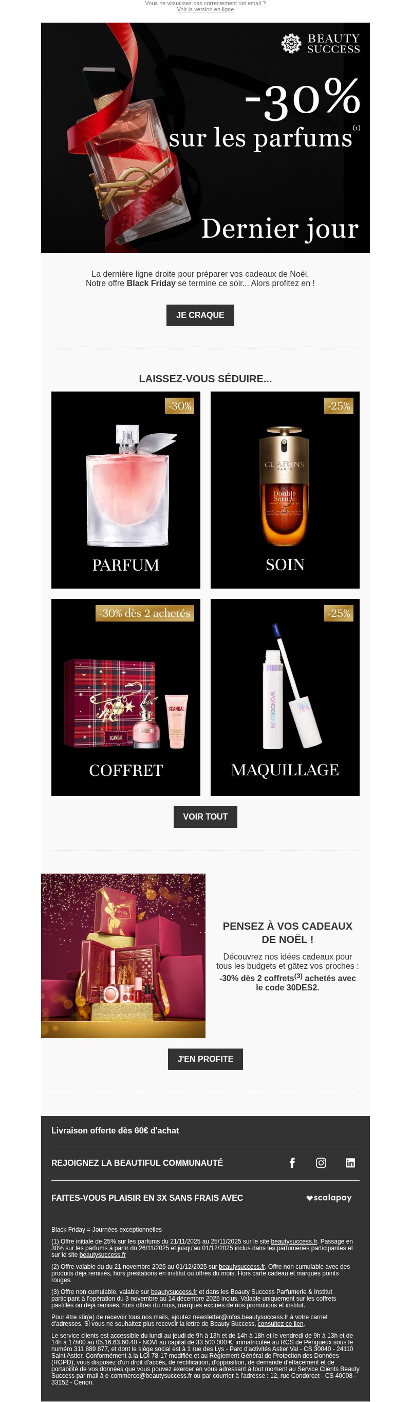 Dernières promo Beauty Success