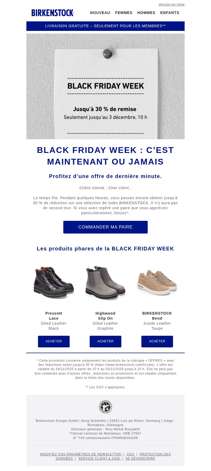 Dernières promo Birkenstock