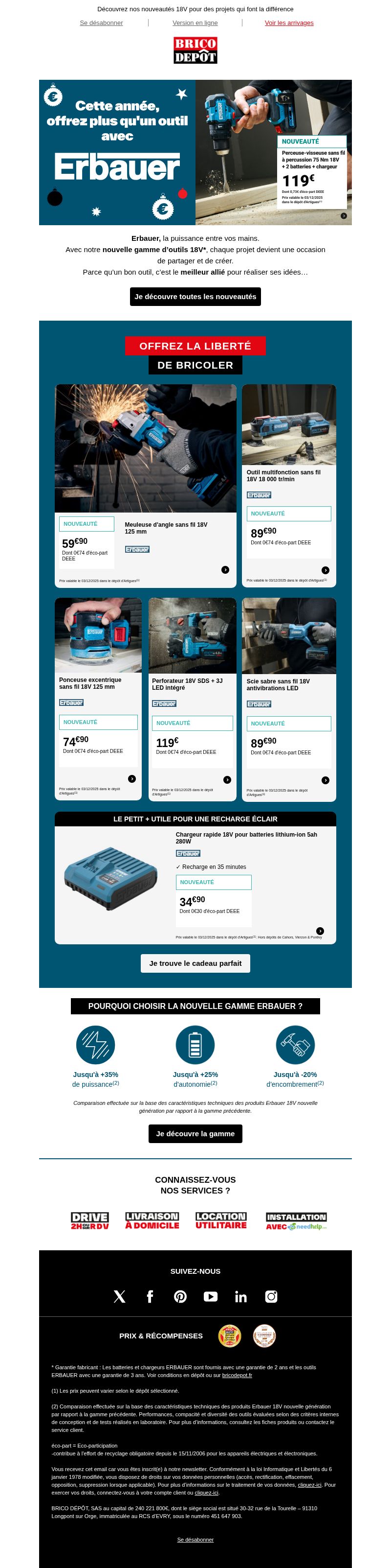 Dernières promo Brico Dépôt