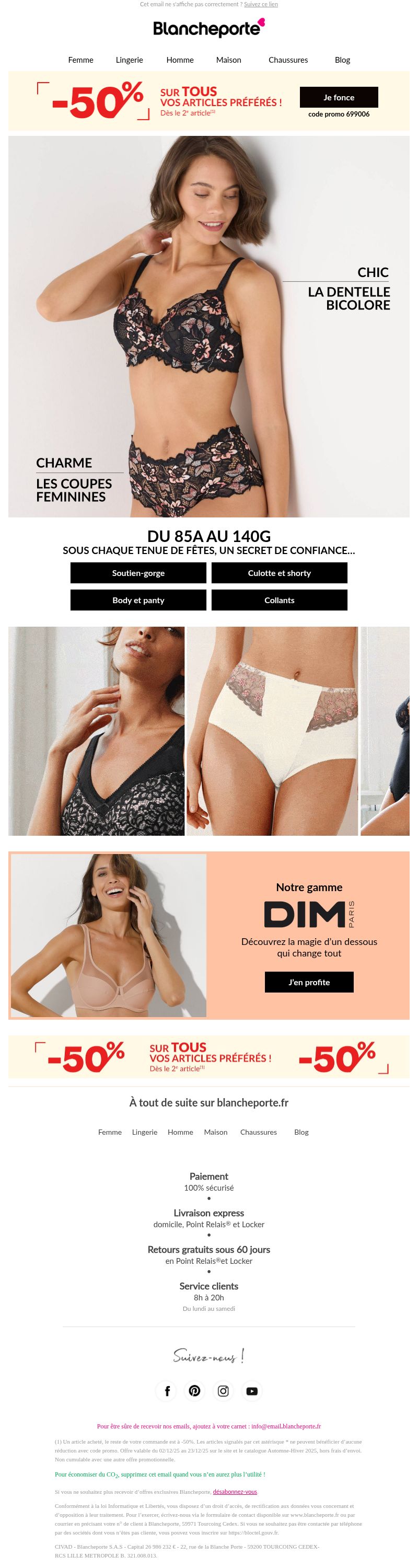 Dernières promo Blancheporte