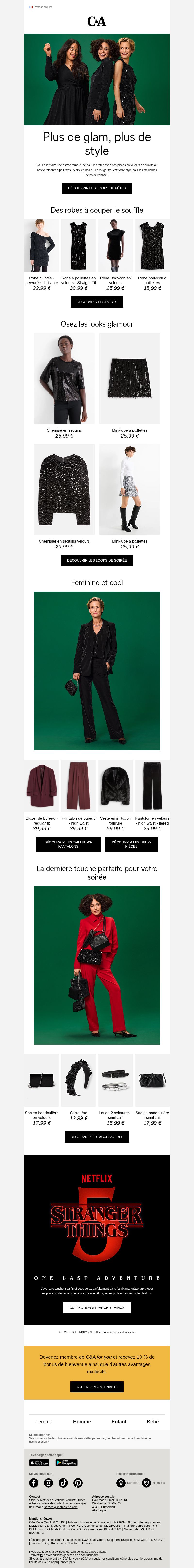 Dernières promo C&A