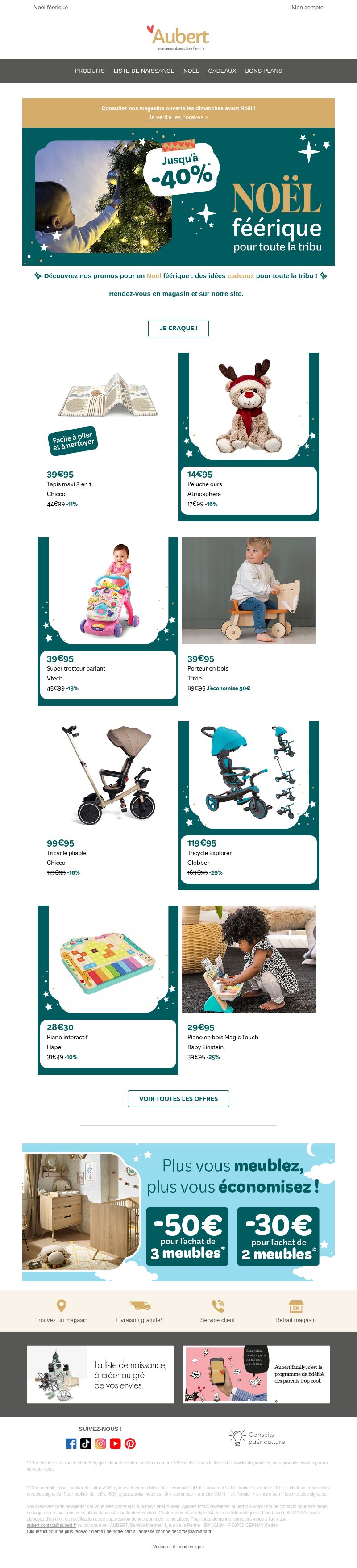 Dernières promo Aubert