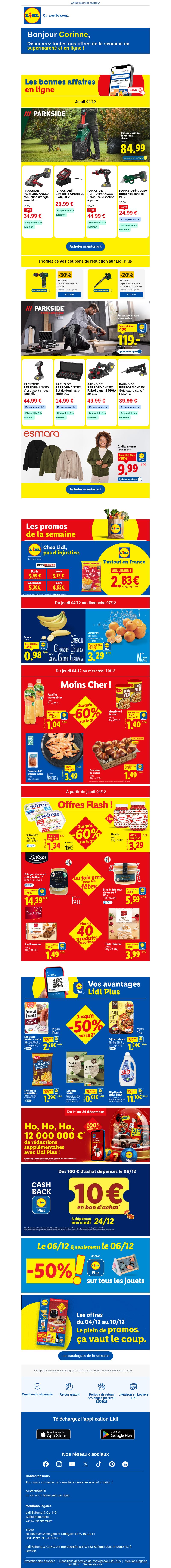 Dernières promo Lidl