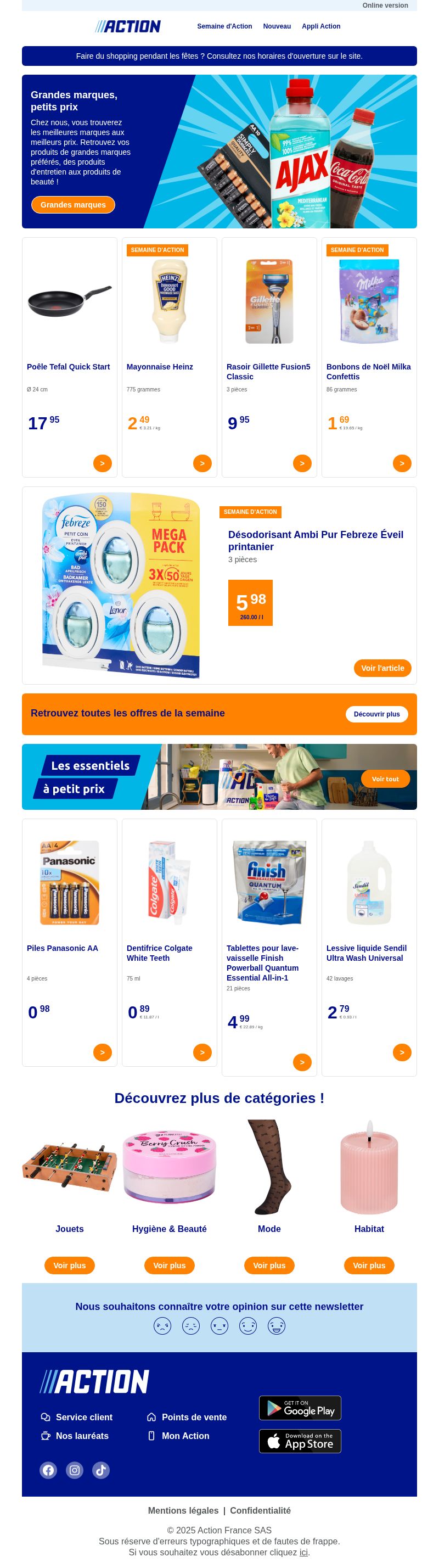 Dernières promo Action