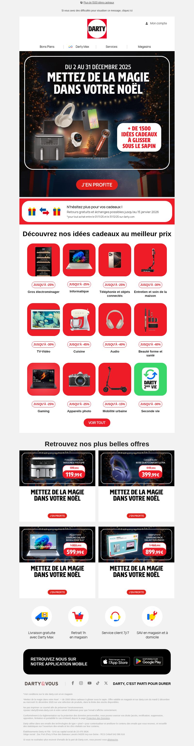 Dernières promo Darty