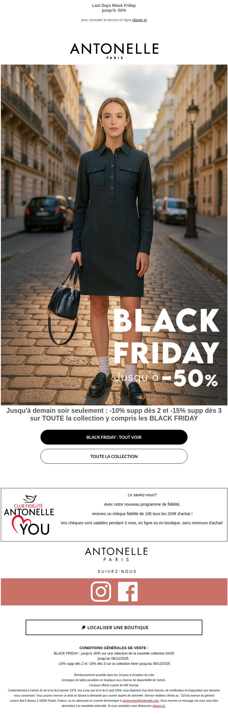 Dernières promo Antonelle