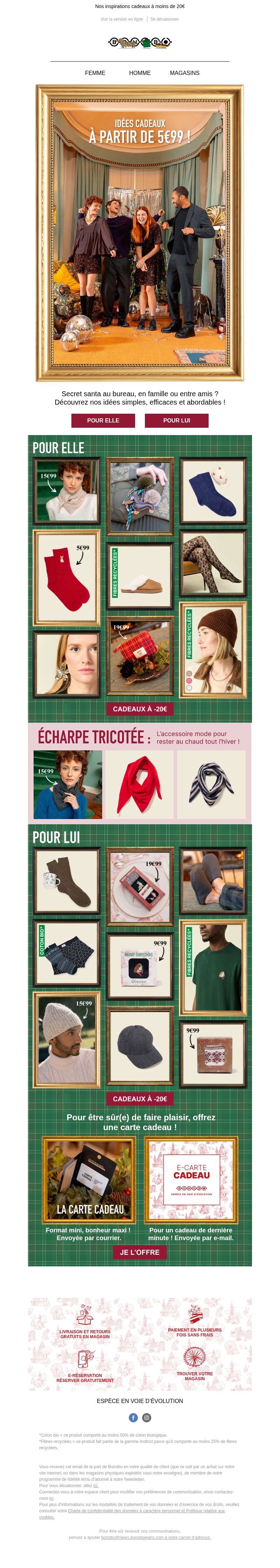 Dernières promo Bonobo