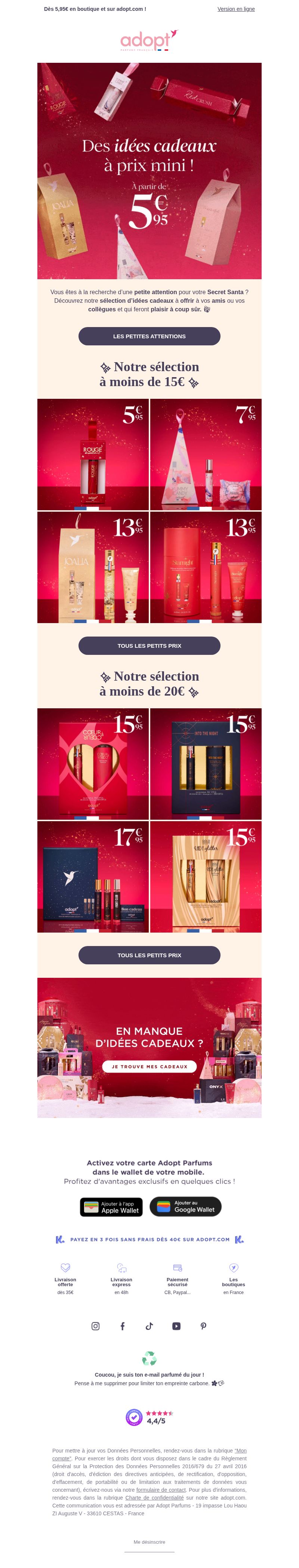 Dernières promo Adopt