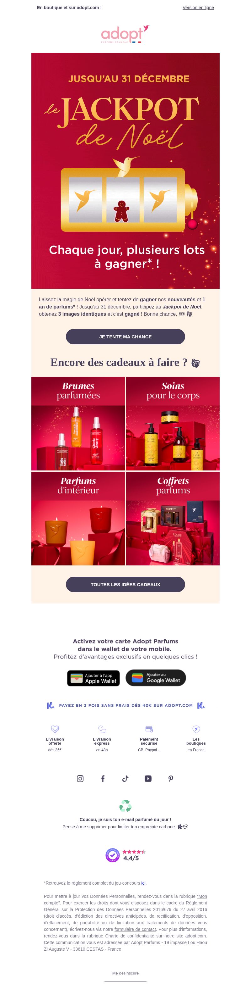 Dernières promo Adopt