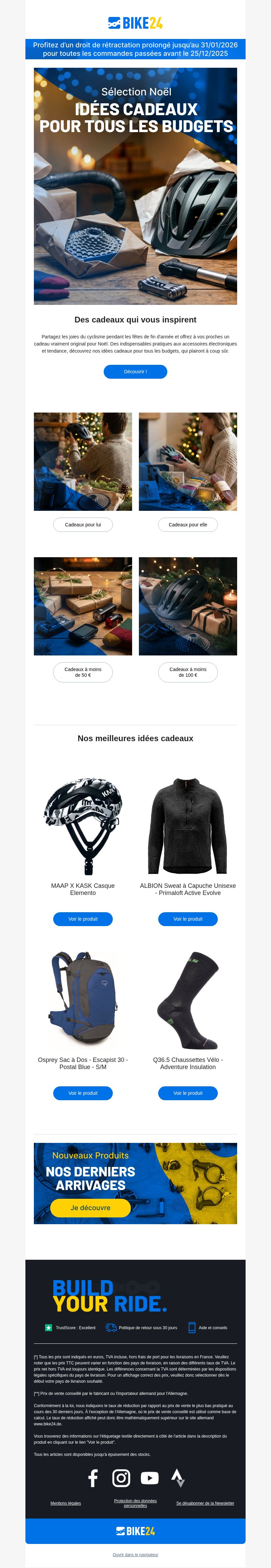 Dernières promo Bike24