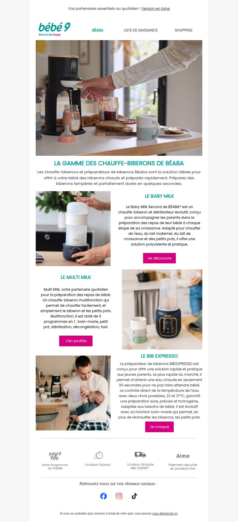 Dernières promo Bébé9